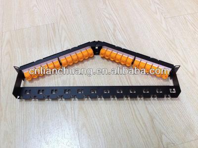 China 24 left angled types toolless cat6a patch panel UNC-6A24M for sale