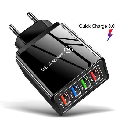 China UniversalÂ   Quick Charge 3.0 USB Charger EU/US Plug For Phone Adapter For Huawei Mate 30 Tablet Wall Portable Mobile Charger Fast Charger for sale