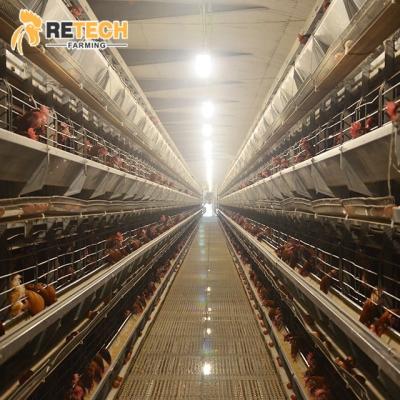 China Commercial Chicken Feeding Poultry Farm Full Automatic Egg Layer Battery Installation H Type Chicken Cages for sale