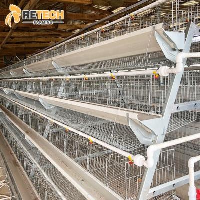 China RETECH A Type Semi Automatic Manual Layer Chicken Farming Battery Cage for sale