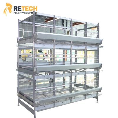 China RETECH Breeder Cage Full Automatic Battery Cages Manufacturer for Chicken Farm for sale