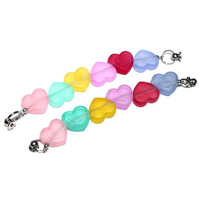 China Trendy Fashion Mobile Phone Chains Resin Acrylic Beads Steel Wire Matte Mobile Phone Chain Accessories for sale