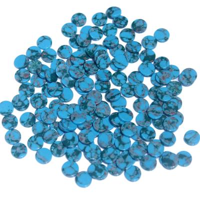 China Iridescent Jewelry Accessories 7mm Turquoise Bulk Jewelry Direct Smooth Synthetic Gems Iridescent/Factory Sales for sale