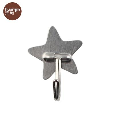 China Sustainable Wholesale Decorative Star Shower G Stainless Metal Wall Hook for sale