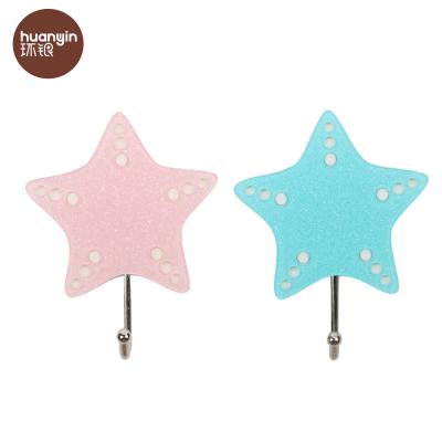 China Viable Shine Star Plastic Head Adhesive Hanging Hook On The Wall for sale