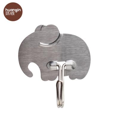 China Elephant Garment Sustainable Wall Mounted Stainless Steel Coat Hook Rack for sale