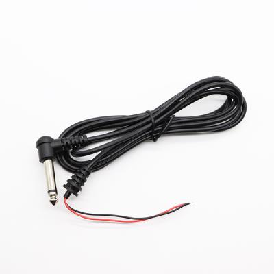 China Thick speaker DC6.35 maleAUDIO elbow musical instrument male to SR+OPEN cable for sale