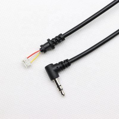 China 3.5 Mm 3 Pole Audio Custom Cable 3.5mm Male 90 Degree Elbow To Sr + Zh1.5-4pin Cable for sale