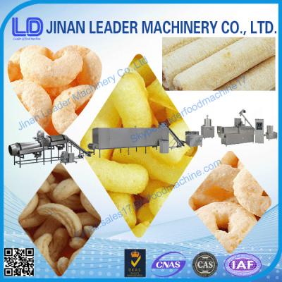 China 100kg / h - 250kg / h Stainless Steel Puffy Corn Snack Making Machine Extruder for sale