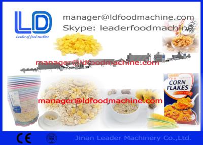 China Automatic Corn Flakes Making Machine , Gas / Diesel / Electric Extruded Snacks Machinery for sale