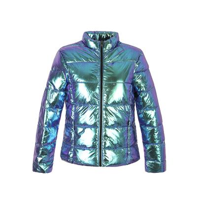 China Anti-wrinkle Korean Casual Clothing Shorts Shiny Cute Winter Jacket For Women for sale