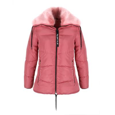 China QUICK DRY Pink Faux Fur Quality Fill Bomber Women Waterproof Bomber Jacket for sale