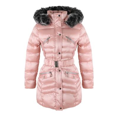 China Winter Mid-Length Women's Stockings Breathable New Fur Collar Mid Length Thick Jacket Older Plus Size Jacket Large for sale