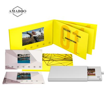 China China Promotion High Quality 4 Inch Digital LCD Screen Video Greeting Cards Brochure Video Book for sale