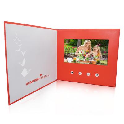 China All Regions Customized 7inch Card Booklet LCD Video Screen Video Brochure Book for sale