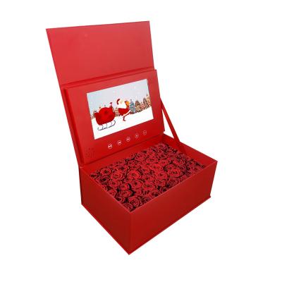 China All Regions Customized 7 Inch LCD Screen Video Gift Box Invitation Video Box Packing Box for sale