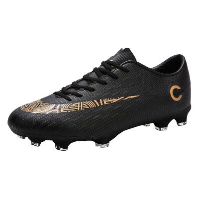 China CUSHIONING High Quality Youth Professional Soccer Long Spike Low Ankle Sport Shoes Outdoor Cleat Boots for sale