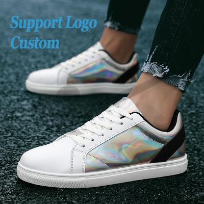 China From China Fast Delivery Manufacturer Hot Selling New Trend Breathable Shiny Effect Custom Shoe For Boy Sneakers for sale