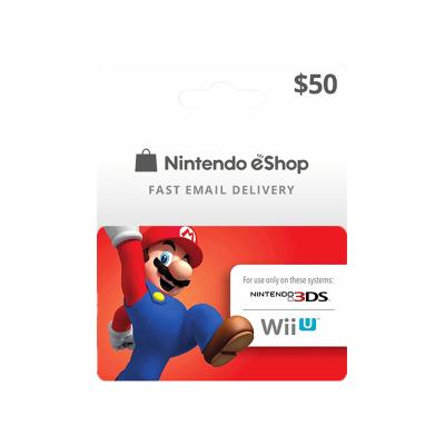 China US eShop US Region Switch Recharge Gift Certificate 50 USD Nintendo for sale