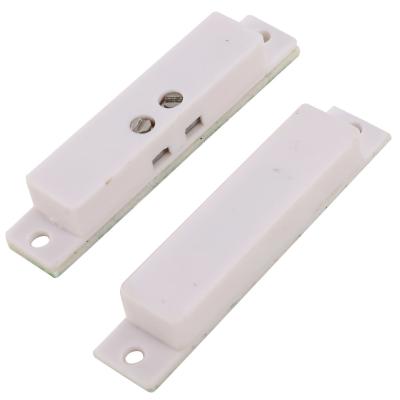 China Plastic Gold Wired Alarm Window Door Contact Sensor Magnetic Reed Switch White Detector for sale