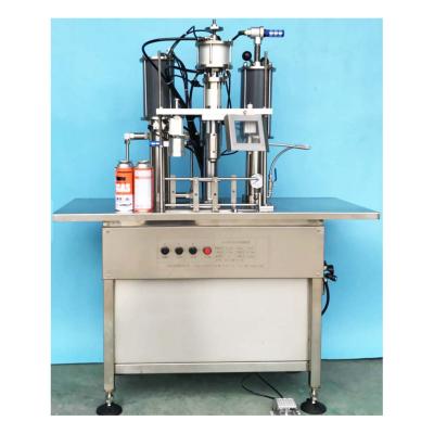 China Beverage LPG gas canister aerosol can filling machine from china biggest aerosol factory for sale