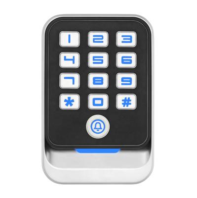 China Alloy frame+ Alloy Keypad+Metal back cover+ABS panel Metal Casing NFC Card Reader Wiegand26/34 RFID Smart IC card Keypad Reader Door Access Control Card Reader for sale