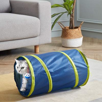 China 2021 New Design Viable Plastic Plush Toy Foldable Pet Bed Cat Interactive Tunnel for sale