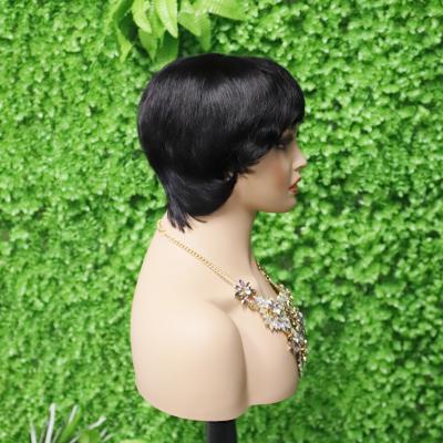 China Wholesale Cheap 100% Hair Bob Wigs For Black Women Remy Straight Human Hair Short Silky Straight Wave Wigs Machine Made No Smell RSHOW Wigs for sale