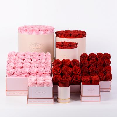 China Factory Price Immortal Rose In Box Multiple Color Preserved Flower Romantic Gorgeous Christmas Valentine's Day Gift for sale