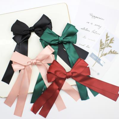 China Lovely Big Bow Cloth Cute Hair Clip Butterfly Hairpin Korean Wholesale Eco-Friendly Clip Hairpin for sale