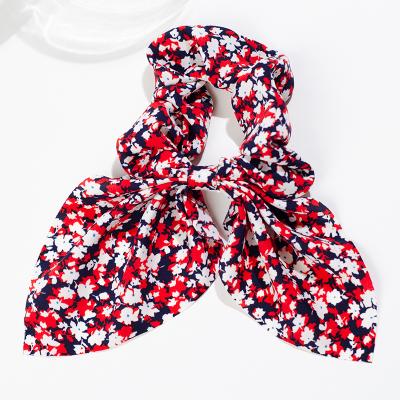 China Creative Fresh Decorative Cloth Girl's Summer Hair Scrunchies Personality Floral Elastic Hair Band for sale