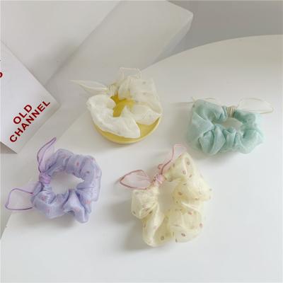 China Wholesale Fresh and Soft Attractive Cloth Mesh Lace Rabbit Hair Band Girl Hair Tie Hair Accessories for sale