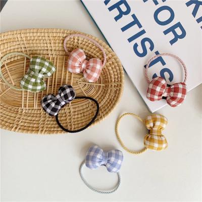 China New Attractive Cool Hair Band Plaid Bow Tie Summer Design Girl Candy Hair Accessories Hair Band for sale