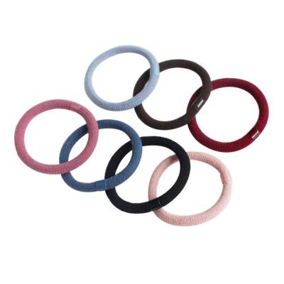 China Factory Price Solid Color Elastic Hair Band Girls Attractive Daily Basic Hair Band Single Elastic Hair Rope for sale