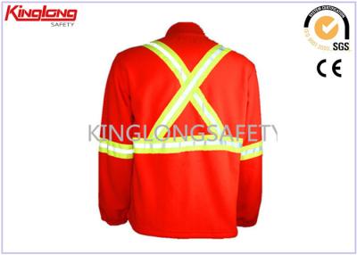 China Reflective Cardigan Hooded Polar Fleece Jacket For Spring / Autumn for sale