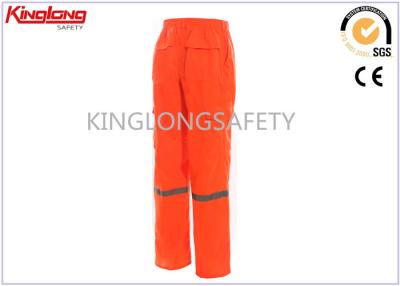 China Orange Safety High Visibility Trousers Durable Work Pants 120GSM for sale