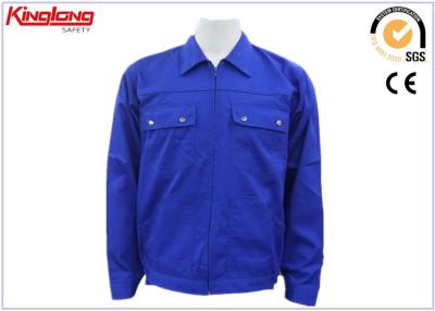 China Classic Royal Blue Work Jacket / Construction Worker Jacket Uniform for sale