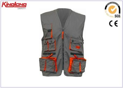 China Multi - Pockets Functional Power Workwear One Smooth Zipper Power Vest for sale