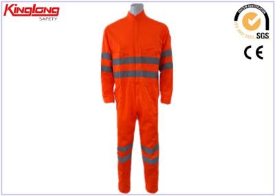 China Reflective Safety men protective working coverall , high visibility clothing for sale