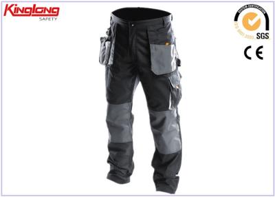 China Knee Reinforcement Work multi pocket canvas trousers , Coal Mine Workwear Pants for sale