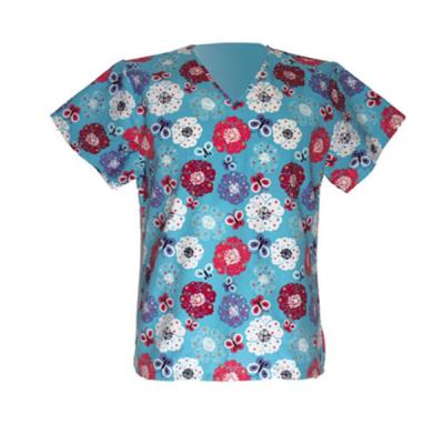 China Mobile phone pocket Hospital Uniforms , label print plus size scrubs for sale