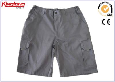 China 100% Cotton Kaki Casual Shorts , elastic waist Cargo Work Pants for Men for sale