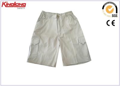 China Autumn cooling six pockets unisex Casual Shorts cargo white shorts with elastic waist for sale