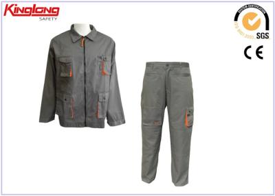 China SGS Grey Work Pants And Shirts Safety Workwear Uniform For Workshop for sale