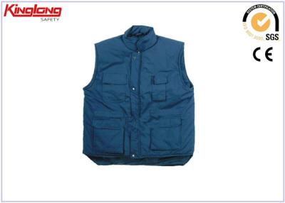 China Sleeveless multi pockets kids Winter Work Jackets sports running warm vest with full zipper for sale