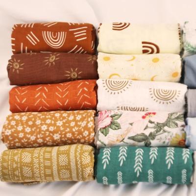 China Summer Bamboo Cotton Anti-static Infant Blanket For Baby Kids Customized Prints Muslin Baby Blanket for sale