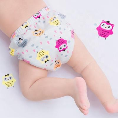 China Printed Infant Training Pants Cotton Baby Nappies Infant Toddler Nappies Washable Pants Training Pants for sale