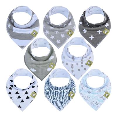 China 2021 New 2021 New Baby Latex Triangle Saliva Free Infant Bibs Cotton Muslin Saliva Bibs Cotton Towel Bandana Bib for sale