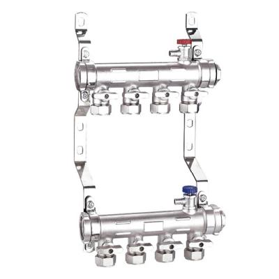 China Forged Brass Valve Manifold Sand Blast Nickel Plated MF1002-25 HPB57-3 for sale