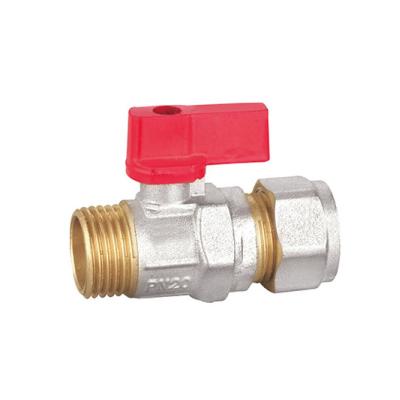 China No Leakage 1/2 Brass Valve , Threaded 3/4 Mini Ball Valve with Aluminium Handle for sale